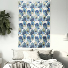 Ombre Romantic Flowers Tapestry