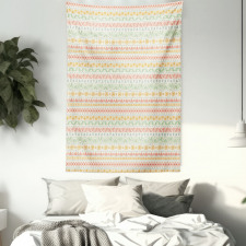 Geometric Aztec Shapes Tapestry