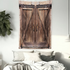 Wooden Barn Door Image Tapestry
