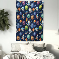 Futuristic Science Ufo Tapestry