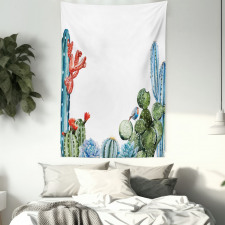 Cactus Flowers Birds Tapestry