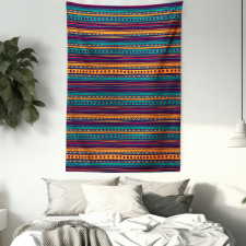 Retro Aztec Art Tapestry