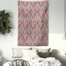 Diagonal Ethno Pattern Tapestry