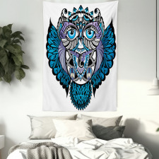 Owl Bird Animal Tattoo Tapestry