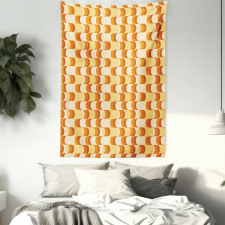 Wavy Pattern Half Moon Tapestry