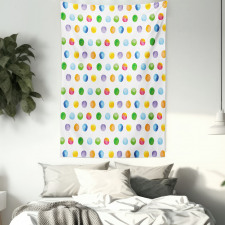 Colored Big Polka Dots Tapestry