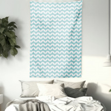 Chevron Snowy Mountaintop Tapestry