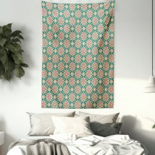 Mosaic Florets Chevron Tapestry