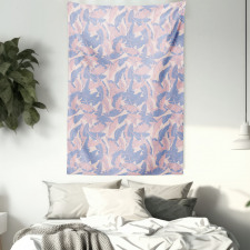 Palm Leaves Soft Tones Tapestry