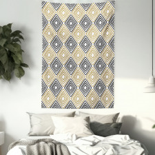 Square Shaped Lines Tapestry