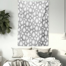 Grey White Balls Rounds Tapestry
