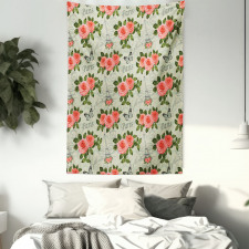 Paris Themed Flowers Tapestry