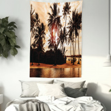 Ocean Sea Love Palms Tapestry