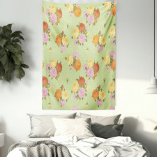 Vintage Flower Rose Tapestry