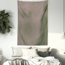 Blue Green Bold Stripes Tapestry