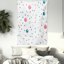 Pastel Color Polka Dots Tapestry