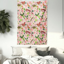 Butterflies Shamrocks Tapestry