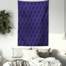 Indigo 3D Paint Cubes Tapestry