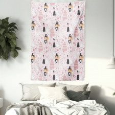 Drawing Pattern Wedding Tapestry