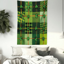 Patchwork Celtic Clovers Tapestry