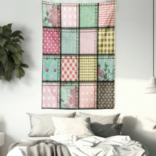 Square Pieces Tile Tapestry