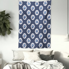 Motifs Dots Flowers Tapestry