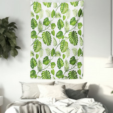 Swirls Palm Banana Trees Tapestry