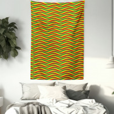 Ethiopian Wavy Stripes Tapestry