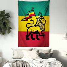 Judah Lion Rastafari Flag Tapestry