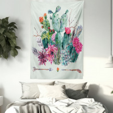 Thorny Boho Blossoms Tapestry