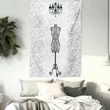 Monochrome Design Swirl Tapestry