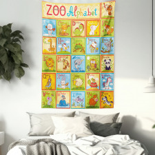 Zoo Alphabet Style Tapestry