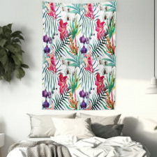 Watercolor Art Tropical Tapestry