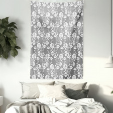 Leaves Swirls and Dots Tapestry