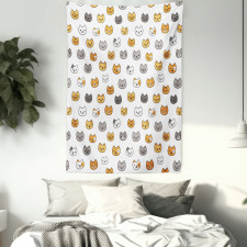 Happy Funny Kittens Tapestry