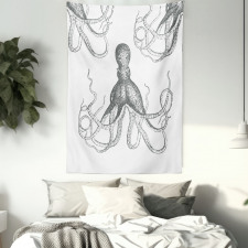 Animal Tentacles Marine Tapestry