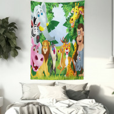 Safari Jungle Funny Tapestry