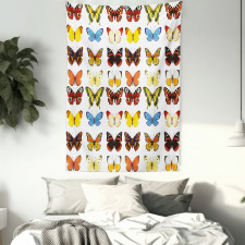 Butterflies Many Shapes Tapestry