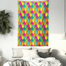 Vivid Colored Curves Tapestry