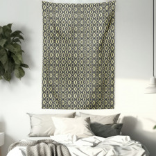 Wavy Vertical Tiles Tapestry