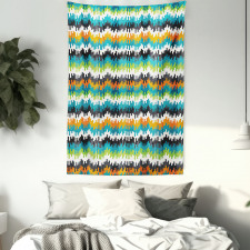 Trippy Forms Motif Tapestry