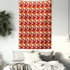 Colorful Spiral Lines Tapestry
