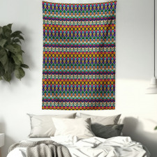 Lines Half Circles Tapestry