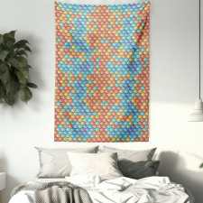 Abstract Mermaid Pattern Tapestry