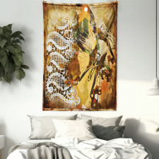 Butterfly and Lace Ornate Tapestry