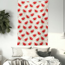 Watercolor Watermelons Tapestry