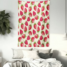 Strawberries Vivid Food Tapestry
