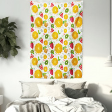 Fresh Citrus Kiwi Lemon Tapestry