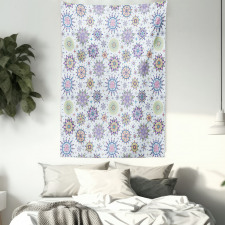 Pastel Floral Blizzard Tapestry