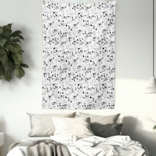 Monochrome Dog Healthy Tapestry